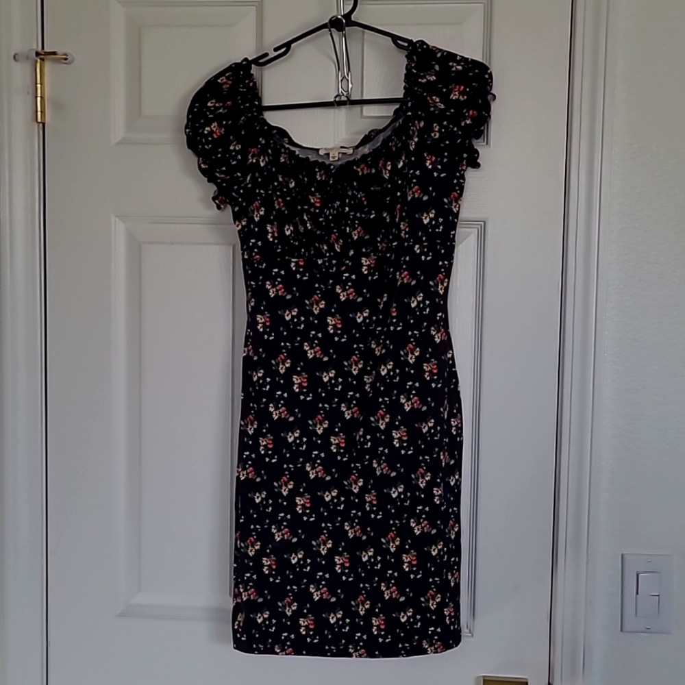 Floral black dress